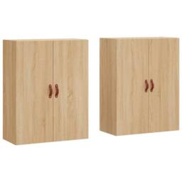 Berkfield Home Wall Mounted Cabinets 2 pcs Sonoma Oak 69.5x34x90 cm in Light Tan - thumbnail 1