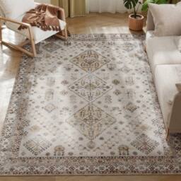 VOGREX Flannel Non-Slip Washable Rug for Living Room - Size: 160 cm x 230 cm - thumbnail 1