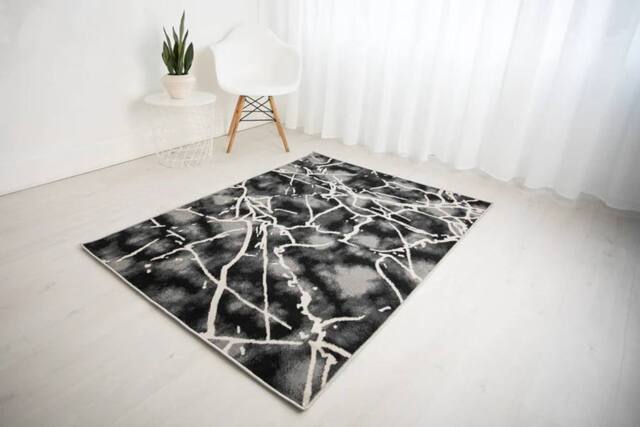 Celebrity Interiors Balletto 19NA Anthra/Black Rug in Black - Size: 120 cm x 170 cm - image 1