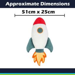 VFM e-Store Wall Decoration Plush Rocket Plush Gift Idea 51cm x 25cm White X 1 - Size: 51 cm x 25 cm - thumbnail 2