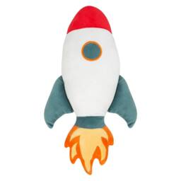 VFM e-Store Wall Decoration Plush Rocket Plush Gift Idea 51cm x 25cm White X 1 - Size: 51 cm x 25 cm - thumbnail 1