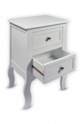 Hygrad Built to Survive 2 x White Wooden Free Standing Bedroom Bedside Nightstand Sold Pair - thumbnail 8