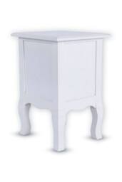 Hygrad Built to Survive 2 x White Wooden Free Standing Bedroom Bedside Nightstand Sold Pair - thumbnail 9