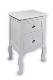 Hygrad Built to Survive 2 x White Wooden Free Standing Bedroom Bedside Nightstand Sold Pair - thumbnail 7