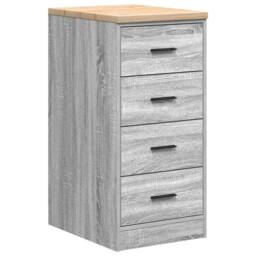 Berkfield Home Garage Storage Cabinet Grey Sonoma 40x51x85 cm Solid Wood Pine - Size: 40 x 51 x 85 cm - thumbnail 1