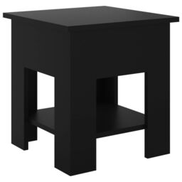 Berkfield Home Coffee Table Black 40x40x42 cm Engineered Wood - Size: 40 x 40 x 42 cm - thumbnail 2