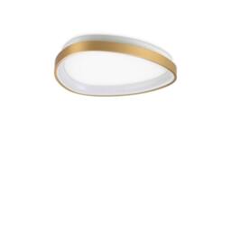Netlighting Gemini 42cm ONOFF Integrated LED Semi Flush Light Brass 3000Lm 3000K in Gold