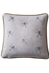 Appletree 'Fiorella' Floral Velvet Filled Cushion in Wine - Size: 43 cm x 43 cm - thumbnail 3