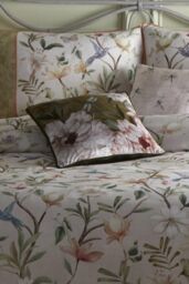 Appletree 'Fiorella' Floral Velvet Filled Cushion in Wine - Size: 43 cm x 43 cm - thumbnail 1