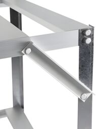 Primrose Traditional 2 Tier Greenhouse Staging Shelf Workbench in Silver 126cm - Size: 1200mm x 500mm - thumbnail 4