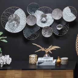 Wyld and Coco Industrial Metal Wall Circles - Silver Copper Black - thumbnail 1