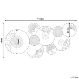 Wyld and Coco Industrial Metal Wall Circles - Silver Copper Black - thumbnail 3