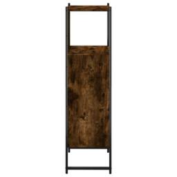Berkfield Home Sturdy Bathroom Cabinet Smoked Oak 33x33x120.5 cm Engineered Wood in Brown - thumbnail 7