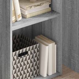 Berkfield Home Bookcase Grey Sonoma 40x30x77 cm Engineered Wood - Size: 40 x 30 x 77 cm - thumbnail 3
