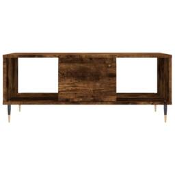 Berkfield Home Modern Coffee Table Smoked Oak 90x50x36.5 cm Engineered Wood in Brown - thumbnail 5