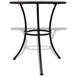 Berkfield Home Bistro Table Terracotta 60 cm Mosaic in Brown - thumbnail 1