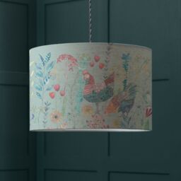 Voyage Maison Bilbury Flock Eva Animal Lampshade - D46cm in Duck Egg Blue - thumbnail 2
