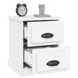 Berkfield Home Bedside Cabinet White 39x39x47.5 cm Engineered Wood - thumbnail 5