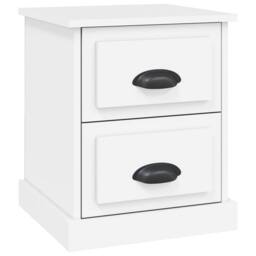 Berkfield Home Bedside Cabinet White 39x39x47.5 cm Engineered Wood - thumbnail 1