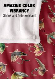 JQ Licensing Fly Fishing Lures Pattern Silky Touch Super Soft Throw Blanket 152 X 127 cm in White - thumbnail 4