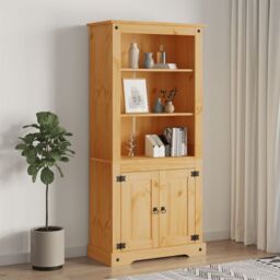 Berkfield Home Cupboard Mexican Pine Corona Range 80x40x170 cm in Brown - Size: 80 x 40 x 170 cm