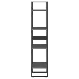 Berkfield Home Decorative 4-Tier Book Cabinet Grey 40x30x140 cm Solid Pine Wood - Size: 40 x 30 x 140 cm - thumbnail 6