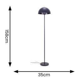 ValueLights Stassi Mushroom Dome Metal Freestanding Floor Lamp Light in Navy - thumbnail 6