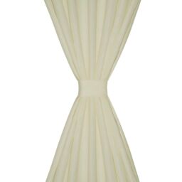 Berkfield Home 2 pcs Cream Micro-Satin Curtains with Loops 140 x 245 cm - thumbnail 3