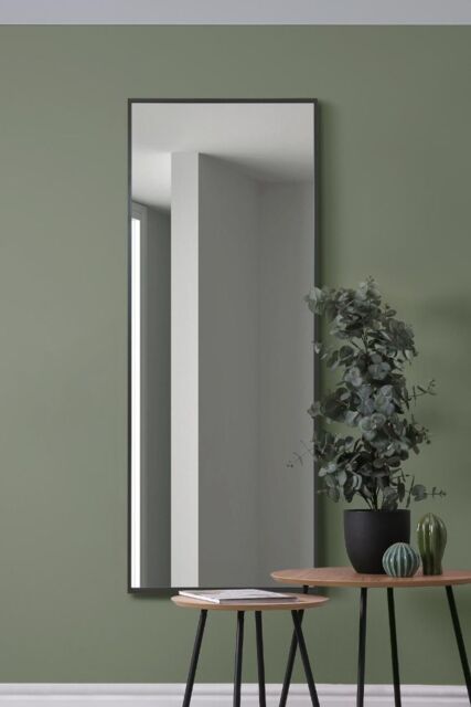 MirrorOutlet Black Aluminium Edged Wall Mirror 4ft11 X 2ft (150CM X 60CM) - Size: 1 Pack - image 1