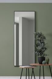 MirrorOutlet Black Aluminium Edged Wall Mirror 4ft11 X 2ft (150CM X 60CM) - Size: 1 Pack - thumbnail 1