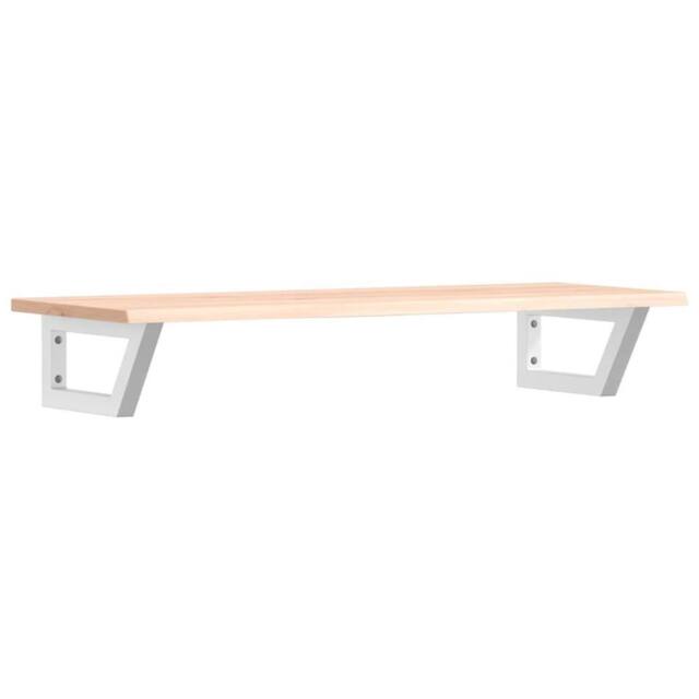 Berkfield Home Basin Shelf Wall Mounted Steel & Solid Wood Oak in Light Oak - image 1