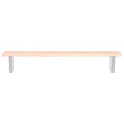 Berkfield Home Basin Shelf Wall Mounted Steel & Solid Wood Oak in Light Oak - thumbnail 4
