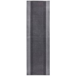 THE RUGS Designer Velours Band Rug & Runner Polypropylene Low Pile Rug in Grey - Size: 160 cm x 230 cm - thumbnail 5