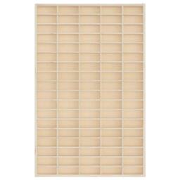 Berkfield Home Wall Display Cabinet with 90 Compartments 50.5x4.5x79 cm in Natural - thumbnail 4