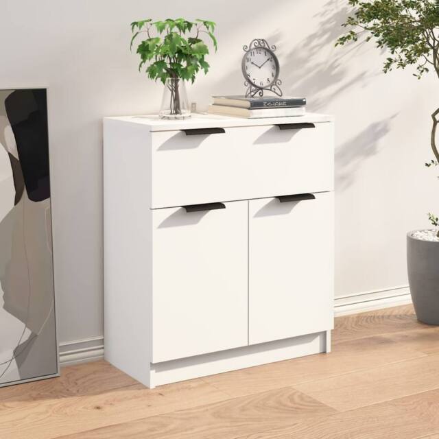 Berkfield Home Sideboard White 60x30x70 cm Engineered Wood - Size: 60 x 30 x 70 cm - image 1