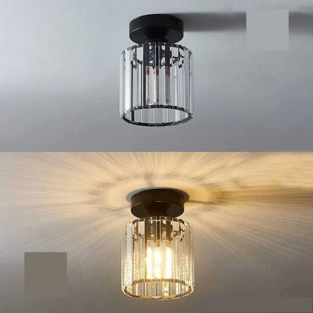 VOGREX Black-Round Modern LED Crystal Ceiling Light Chandelier in Black - image 1