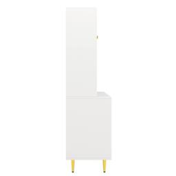STILVORA Sideboard 145cm with glass doors & wine rack in White - thumbnail 9