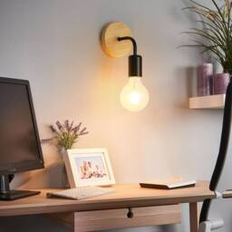 Goeco Wall Light Indoor Vintage Pack of 4 Wall Lamp Black Vintage Retro Lamp - thumbnail 5