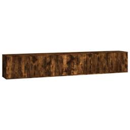 Berkfield Home Wall-mounted TV Cabinets 3 pcs Smoked Oak 80x34.5x40 cm in Brown - thumbnail 1