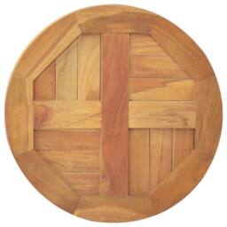 Berkfield Home Table Top Solid Teak Wood Round 2.5 cm 40 cm in Brown - thumbnail 5