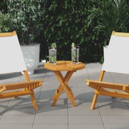 Berkfield Home Table Top Solid Teak Wood Round 2.5 cm 40 cm in Brown - thumbnail 2