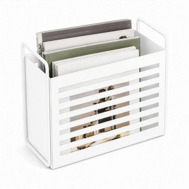 Havendro White Metal Magazine & File Holder - image 1