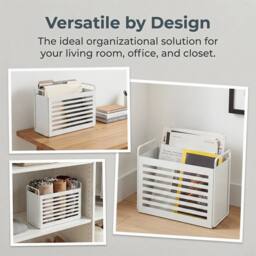 Havendro White Metal Magazine & File Holder - thumbnail 4