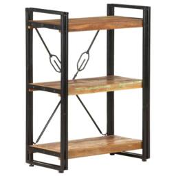 Berkfield Home 3-Tier Bookcase 60x30x80 cm Solid Reclaimed Wood - Size: 60 x 30 x 80 cm - thumbnail 7