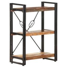 Berkfield Home 3-Tier Bookcase 60x30x80 cm Solid Reclaimed Wood - Size: 60 x 30 x 80 cm - thumbnail 6