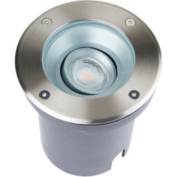 Loops 2 PACK Recessed Outdoor IP67 Round Ground Light - 50W GU10 - Stainless Steel in Metallics - thumbnail 4
