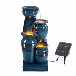 Teamson Home Outdoor Water Fountain with LED Lights, 73 cm Blue - thumbnail 1