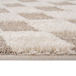Kukoon Silver Grey Diamond Geometirc Living Area Rug in Beige - Size: 120 cm x 170 cm - thumbnail 4