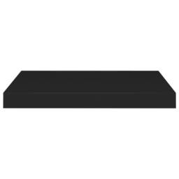 Berkfield Home Durable Floating Wall Shelves 2 pcs Black 50x23x3.8 cm MDF - thumbnail 4