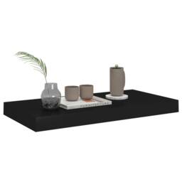 Berkfield Home Durable Floating Wall Shelves 2 pcs Black 50x23x3.8 cm MDF - thumbnail 7